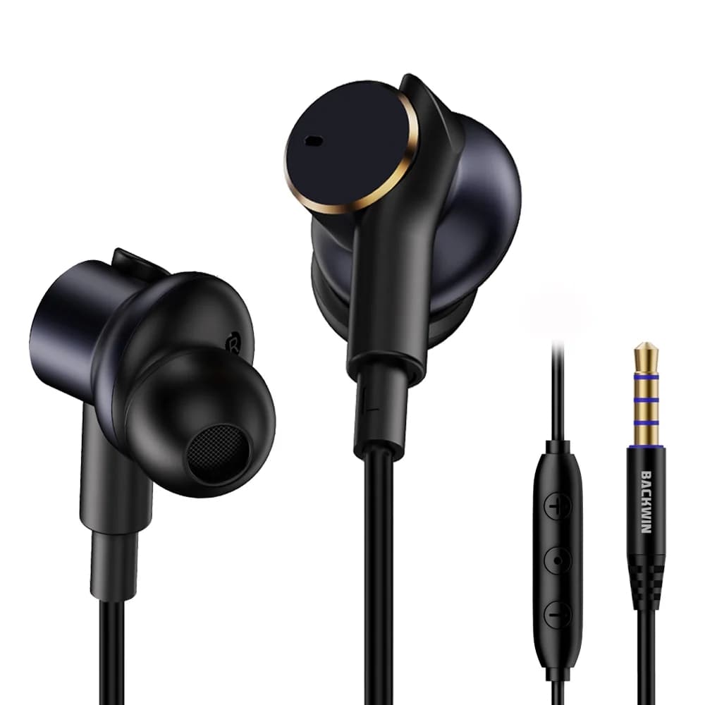 Wired Earphones with Mic (3.5mm Jack, Bass Boost)