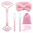 Rose Quartz Jade Roller & Gua Sha Face Massager Set 1