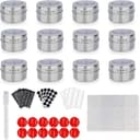 Magnetic Spice Jar Set 12-Piece with Labels & Rack 1