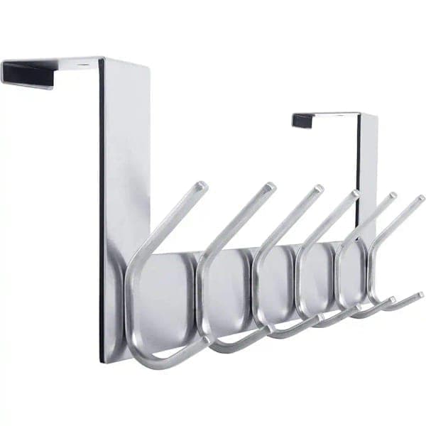Over-Door Towel Rack Hooks Stainless Steel 4-Hook