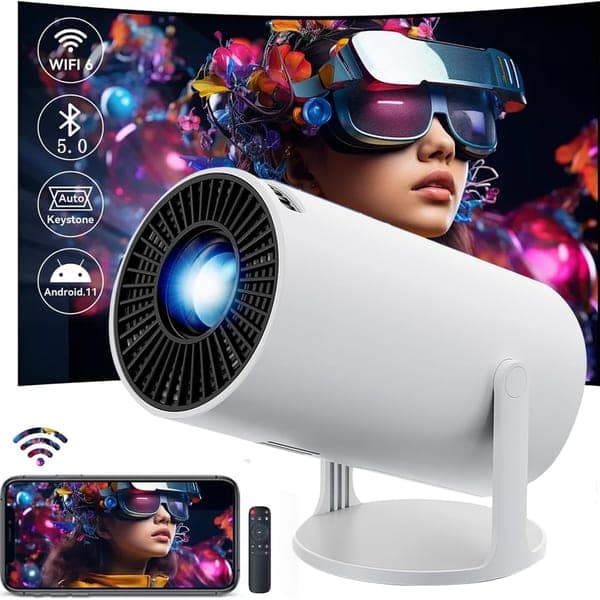 Mini Portable Projector 1080p Support WiFi Bluetooth