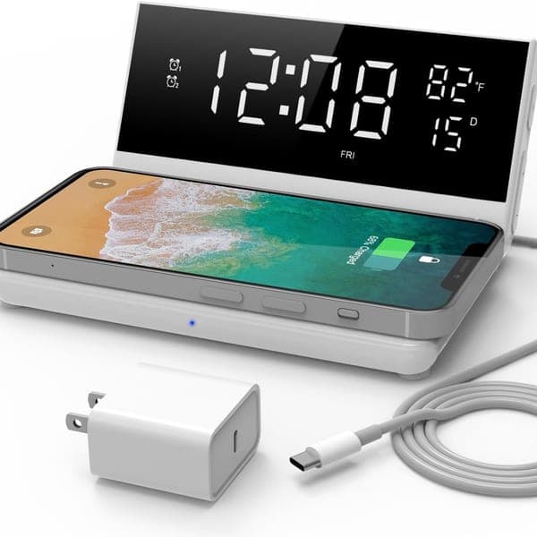 Digital Alarm Clock LED Snooze USB Charge Bedside