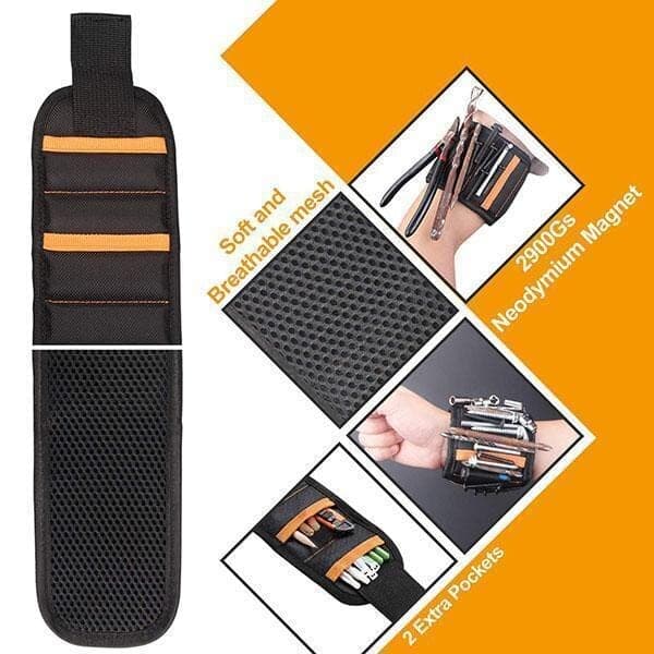 Magnetic Wristband Tool Belt 6 Strong Magnets