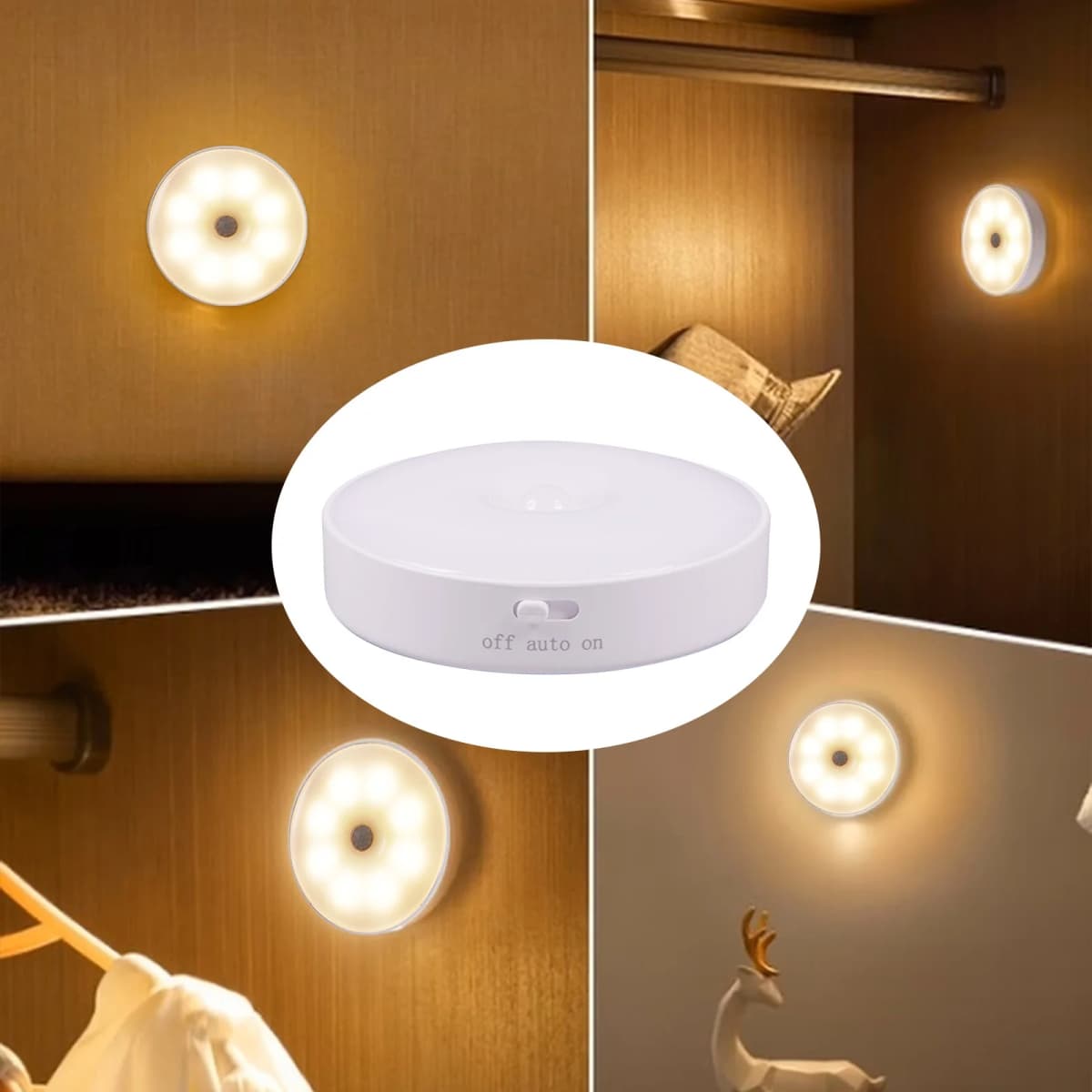 LED Motion Sensor Night Light (USB Rechargeable)