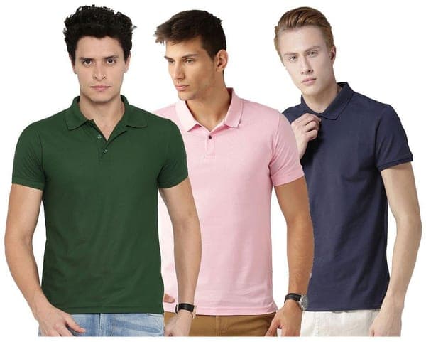 Men's Cotton Polo T-Shirt (Breathable, Multi-Color)