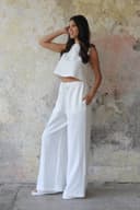 Women's Linen Palazzo Pants (Wide Leg, Casual) 1