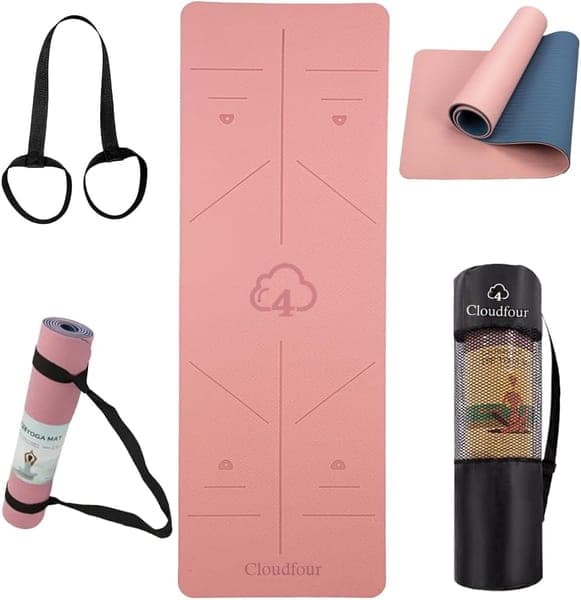 Yoga Mat (6mm, Anti-Slip, with Carry Strap)